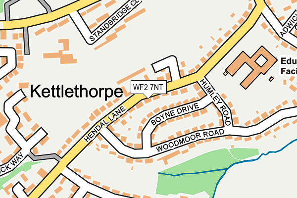WF2 7NT map - OS OpenMap – Local (Ordnance Survey)