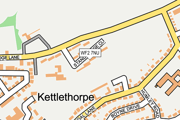 WF2 7NU map - OS OpenMap – Local (Ordnance Survey)
