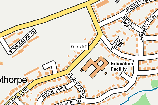 WF2 7NY map - OS OpenMap – Local (Ordnance Survey)