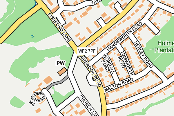 WF2 7PF map - OS OpenMap – Local (Ordnance Survey)