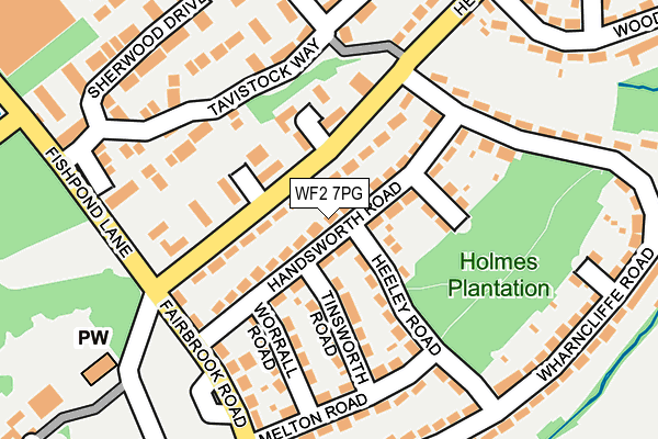 WF2 7PG map - OS OpenMap – Local (Ordnance Survey)