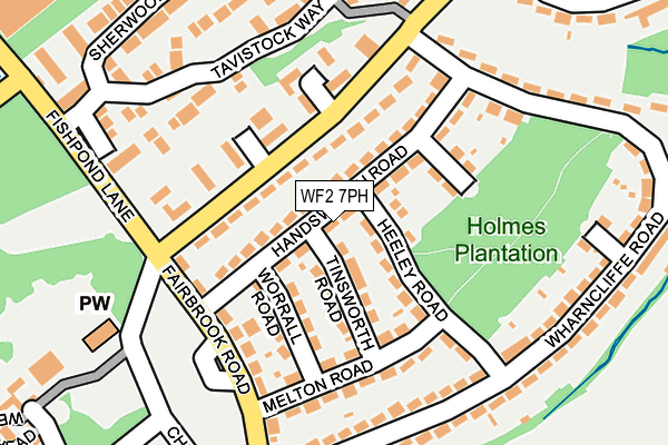 WF2 7PH map - OS OpenMap – Local (Ordnance Survey)