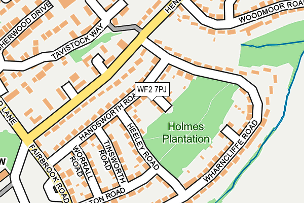 WF2 7PJ map - OS OpenMap – Local (Ordnance Survey)