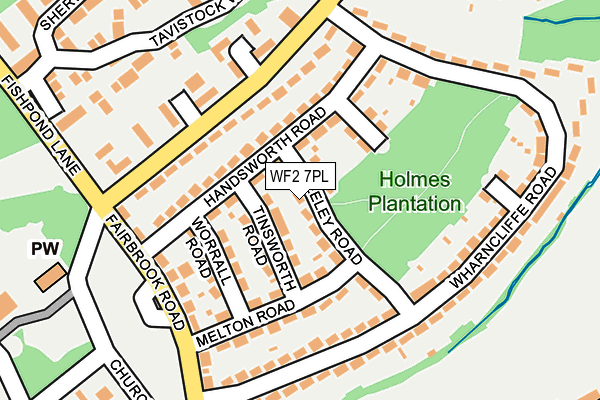 WF2 7PL map - OS OpenMap – Local (Ordnance Survey)