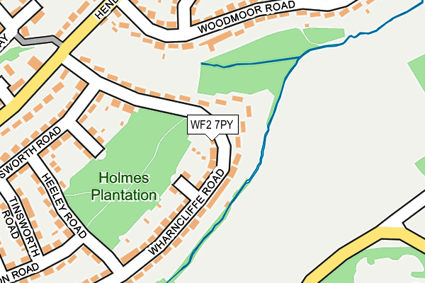 WF2 7PY map - OS OpenMap – Local (Ordnance Survey)