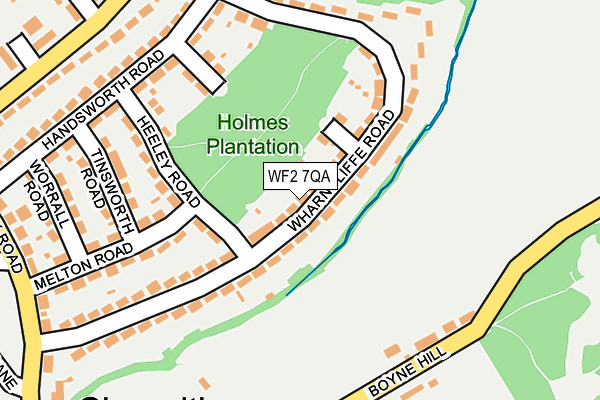 WF2 7QA map - OS OpenMap – Local (Ordnance Survey)