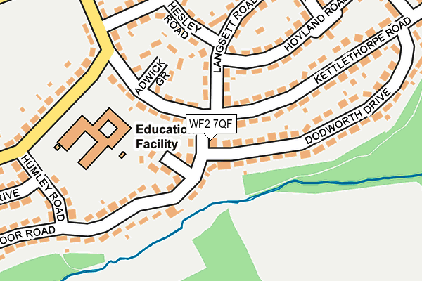 WF2 7QF map - OS OpenMap – Local (Ordnance Survey)