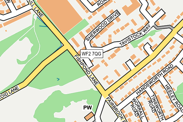 WF2 7QG map - OS OpenMap – Local (Ordnance Survey)