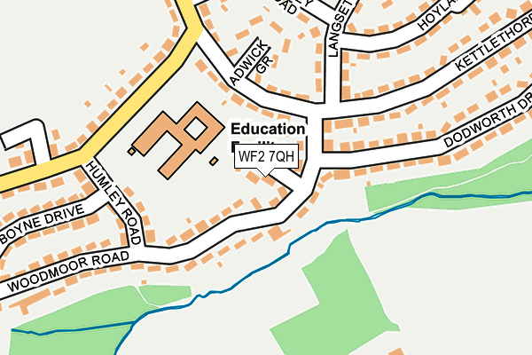 WF2 7QH map - OS OpenMap – Local (Ordnance Survey)