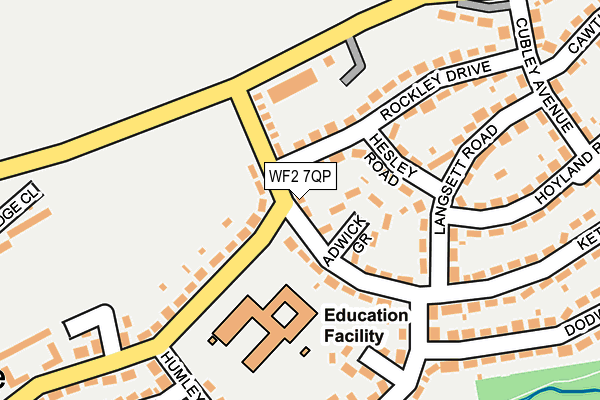 WF2 7QP map - OS OpenMap – Local (Ordnance Survey)