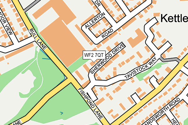 WF2 7QT map - OS OpenMap – Local (Ordnance Survey)