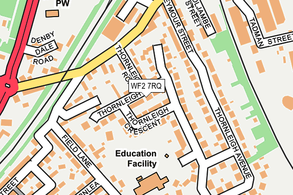 WF2 7RQ map - OS OpenMap – Local (Ordnance Survey)