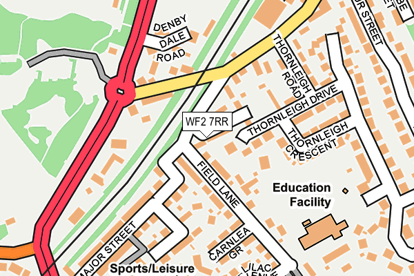 WF2 7RR map - OS OpenMap – Local (Ordnance Survey)