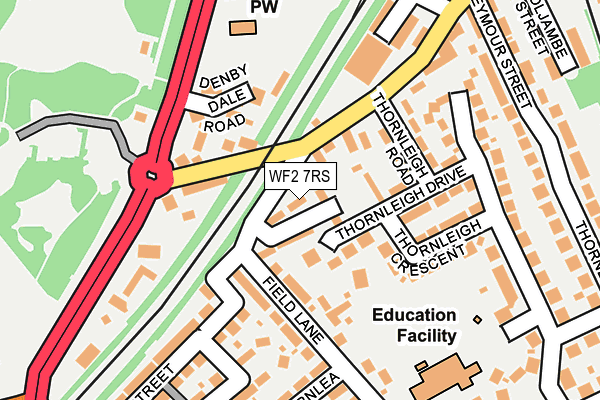 WF2 7RS map - OS OpenMap – Local (Ordnance Survey)