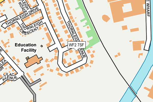 WF2 7SF map - OS OpenMap – Local (Ordnance Survey)