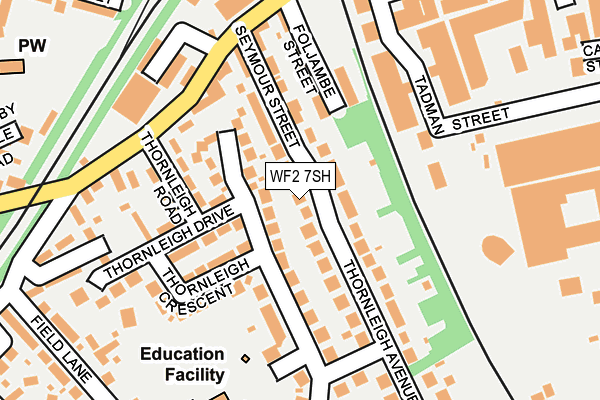 WF2 7SH map - OS OpenMap – Local (Ordnance Survey)