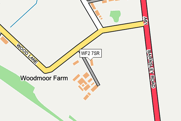 WF2 7SR map - OS OpenMap – Local (Ordnance Survey)