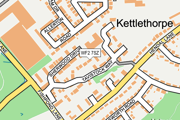WF2 7SZ map - OS OpenMap – Local (Ordnance Survey)