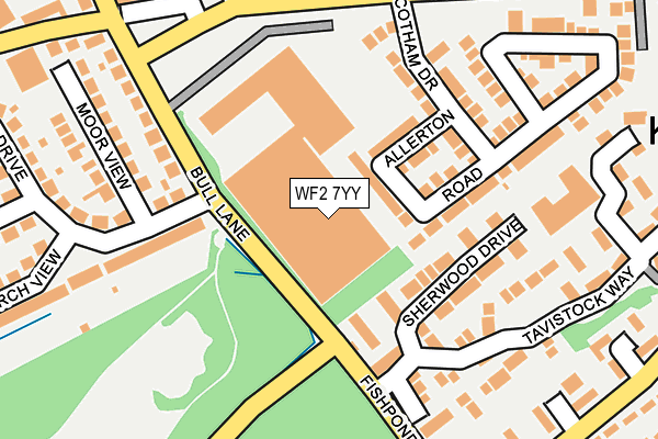 WF2 7YY map - OS OpenMap – Local (Ordnance Survey)