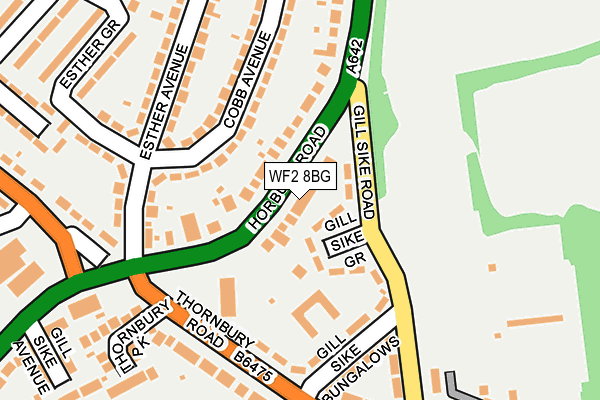 WF2 8BG map - OS OpenMap – Local (Ordnance Survey)