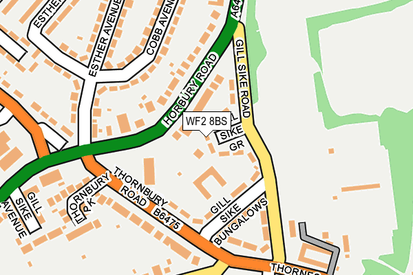 WF2 8BS map - OS OpenMap – Local (Ordnance Survey)
