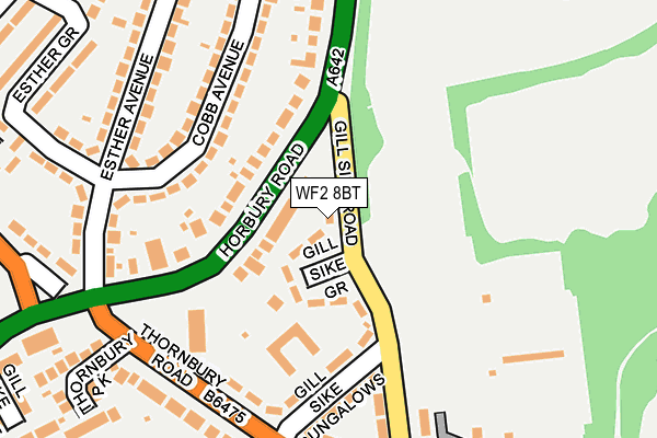 WF2 8BT map - OS OpenMap – Local (Ordnance Survey)