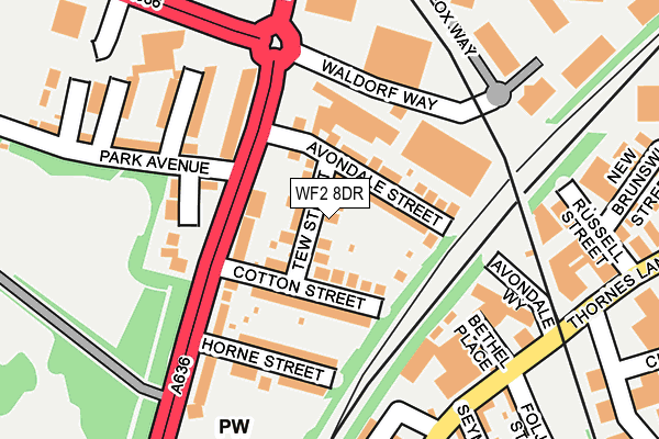 WF2 8DR map - OS OpenMap – Local (Ordnance Survey)