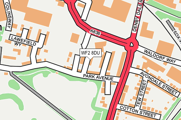 WF2 8DU map - OS OpenMap – Local (Ordnance Survey)
