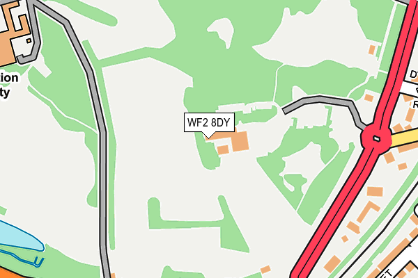 WF2 8DY map - OS OpenMap – Local (Ordnance Survey)