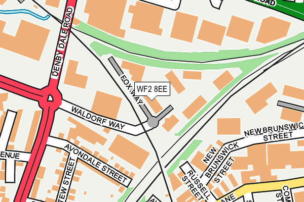 WF2 8EE map - OS OpenMap – Local (Ordnance Survey)