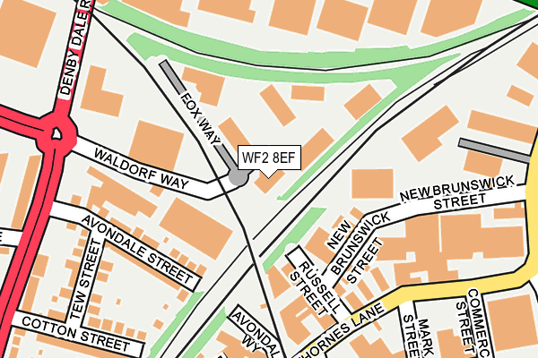 WF2 8EF map - OS OpenMap – Local (Ordnance Survey)