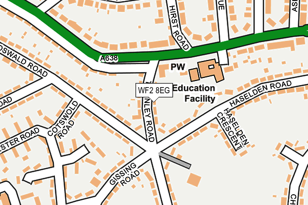 WF2 8EG map - OS OpenMap – Local (Ordnance Survey)