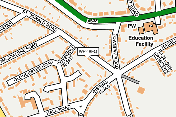 WF2 8EQ map - OS OpenMap – Local (Ordnance Survey)