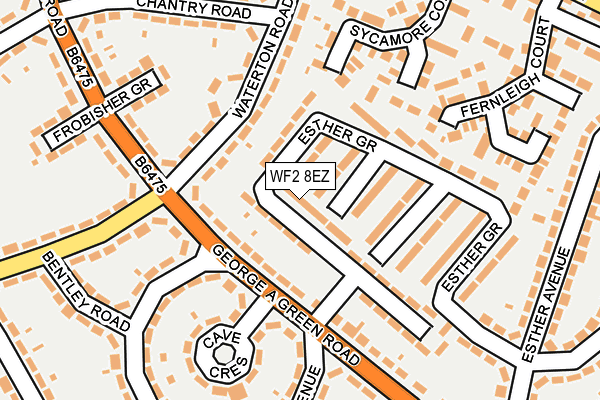 WF2 8EZ map - OS OpenMap – Local (Ordnance Survey)