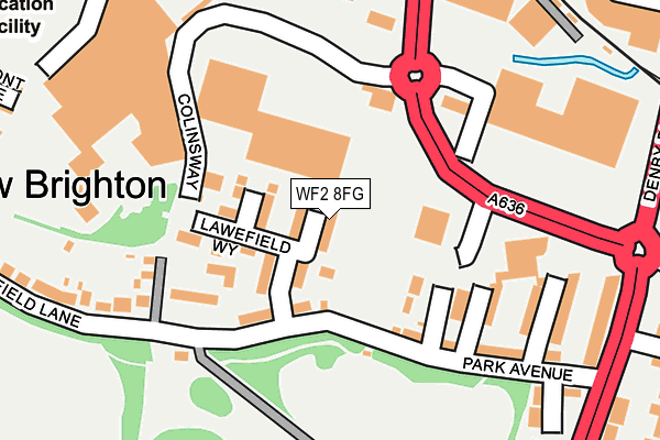 WF2 8FG map - OS OpenMap – Local (Ordnance Survey)