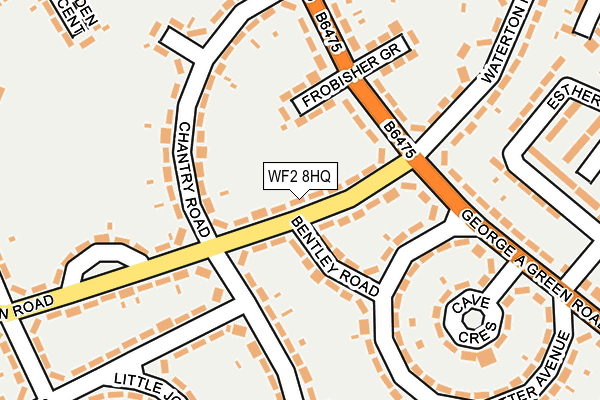 WF2 8HQ map - OS OpenMap – Local (Ordnance Survey)