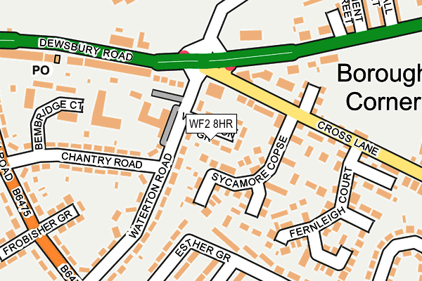 WF2 8HR map - OS OpenMap – Local (Ordnance Survey)