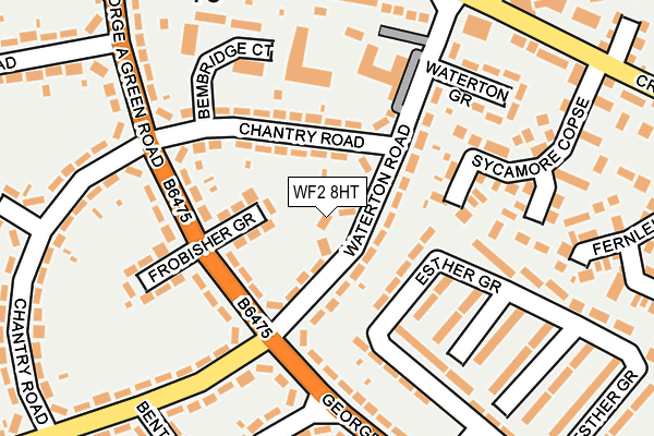 WF2 8HT map - OS OpenMap – Local (Ordnance Survey)