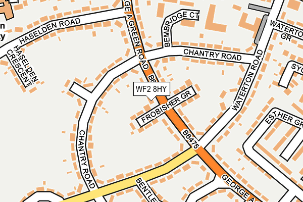 WF2 8HY map - OS OpenMap – Local (Ordnance Survey)