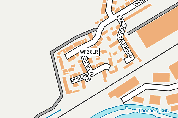 WF2 8LR map - OS OpenMap – Local (Ordnance Survey)