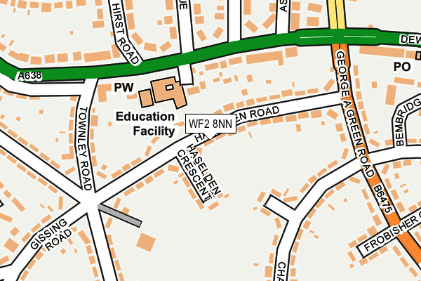 WF2 8NN map - OS OpenMap – Local (Ordnance Survey)