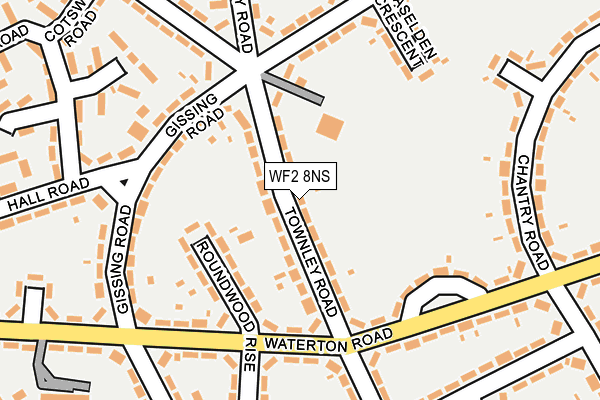 WF2 8NS map - OS OpenMap – Local (Ordnance Survey)