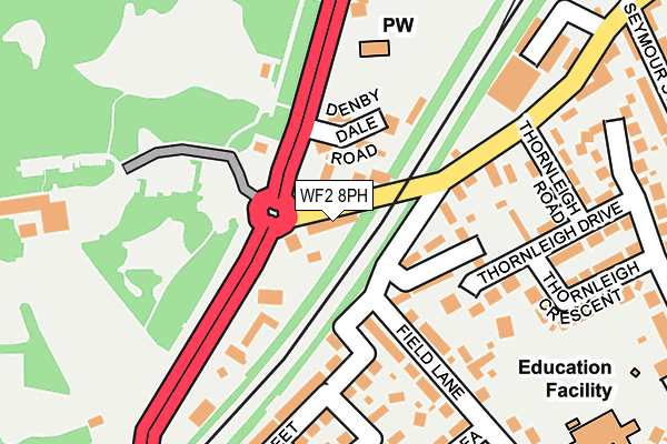 WF2 8PH map - OS OpenMap – Local (Ordnance Survey)
