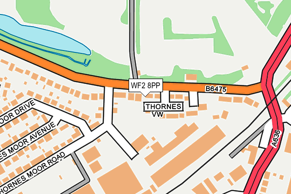 WF2 8PP map - OS OpenMap – Local (Ordnance Survey)