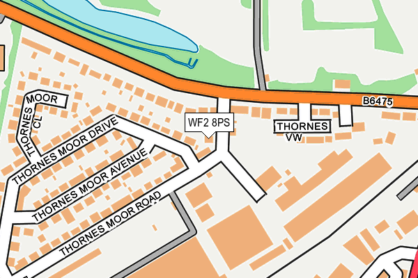 WF2 8PS map - OS OpenMap – Local (Ordnance Survey)