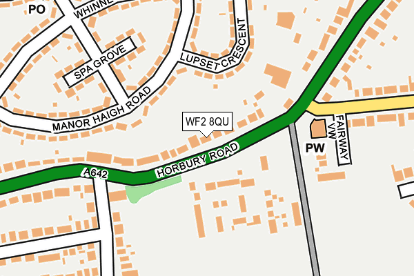 WF2 8QU map - OS OpenMap – Local (Ordnance Survey)