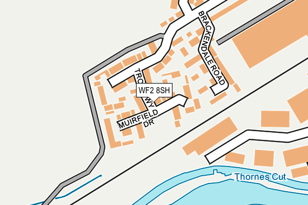 WF2 8SH map - OS OpenMap – Local (Ordnance Survey)