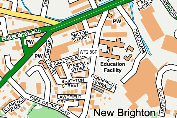 WF2 8SP map - OS OpenMap – Local (Ordnance Survey)