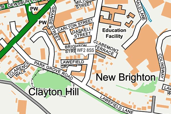 WF2 8SS map - OS OpenMap – Local (Ordnance Survey)