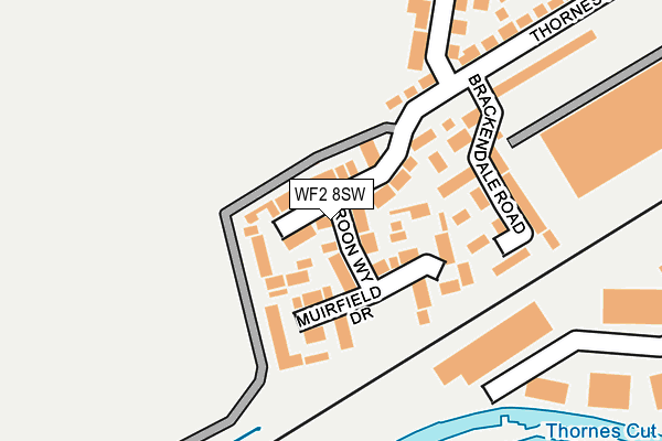 WF2 8SW map - OS OpenMap – Local (Ordnance Survey)